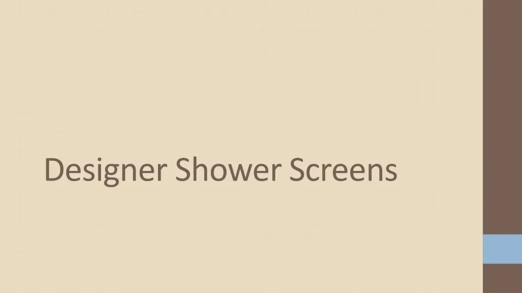 designer shower screens