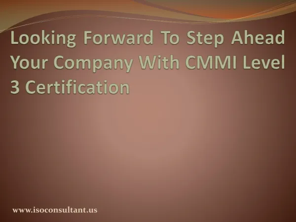 CMMI level 3 Documentation for CMMI Maturity Models