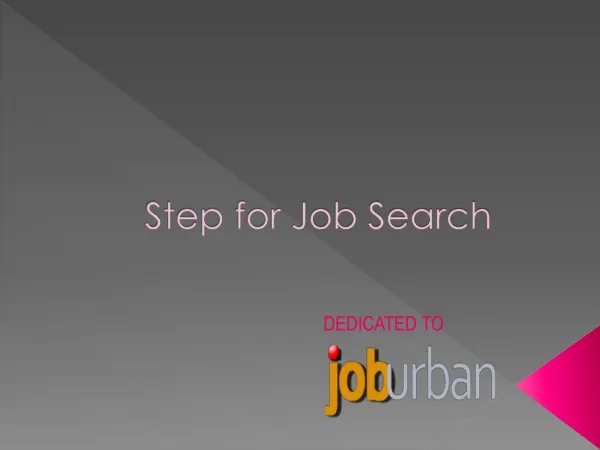 JOB SEARCH STEPS