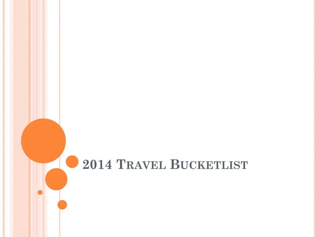 2014 travel bucketlist