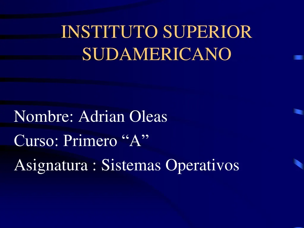 instituto superior sudamericano