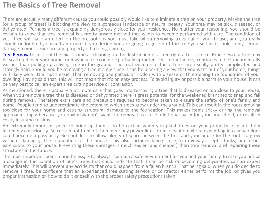 the basics of tree removal there are actually