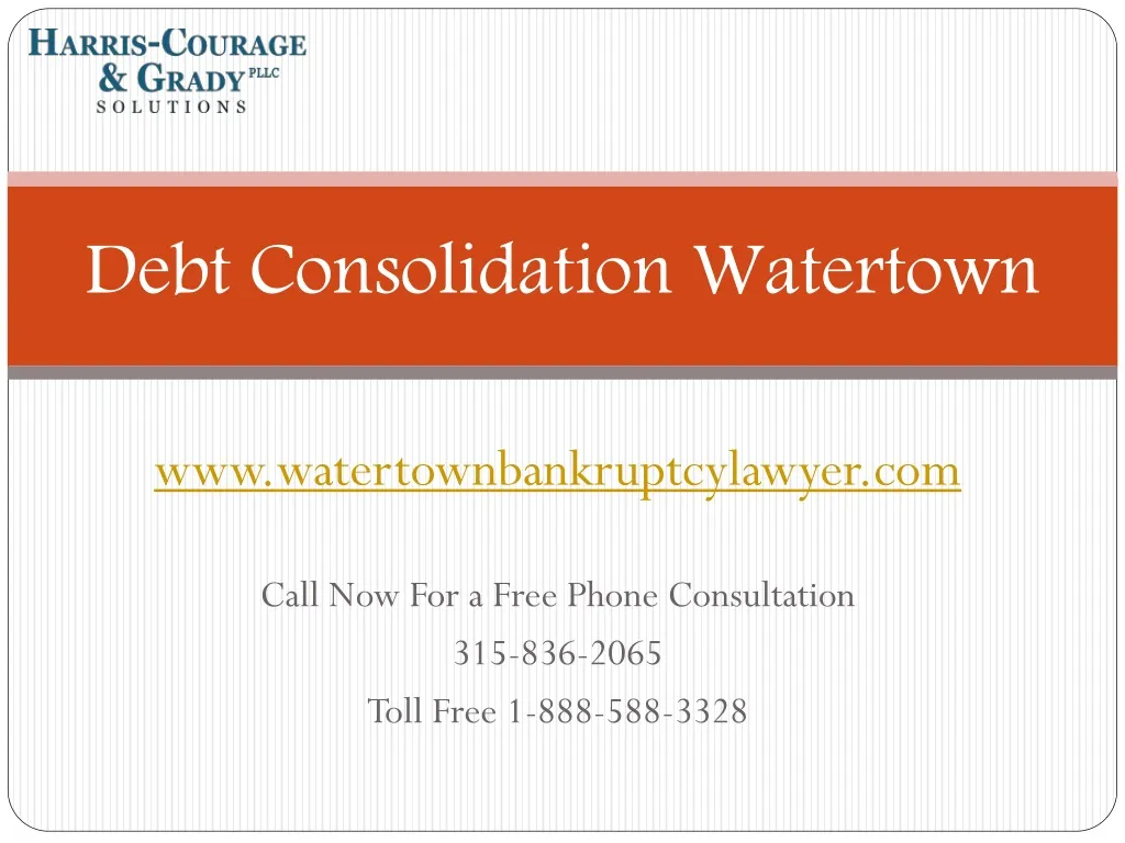 debt consolidation watertown