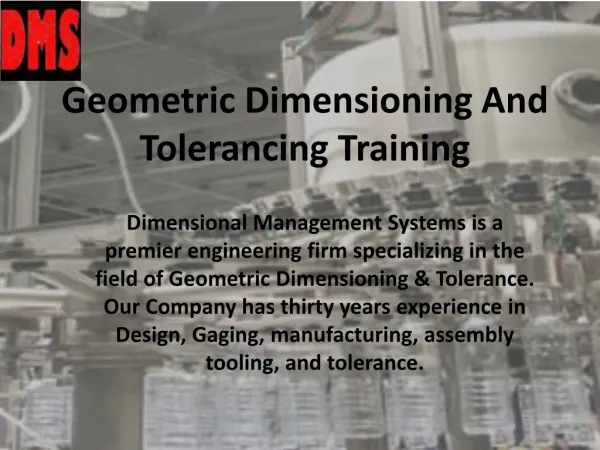 Geometric Dimensioning