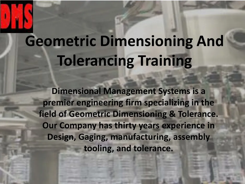 geometric dimensioning and tolerancing training