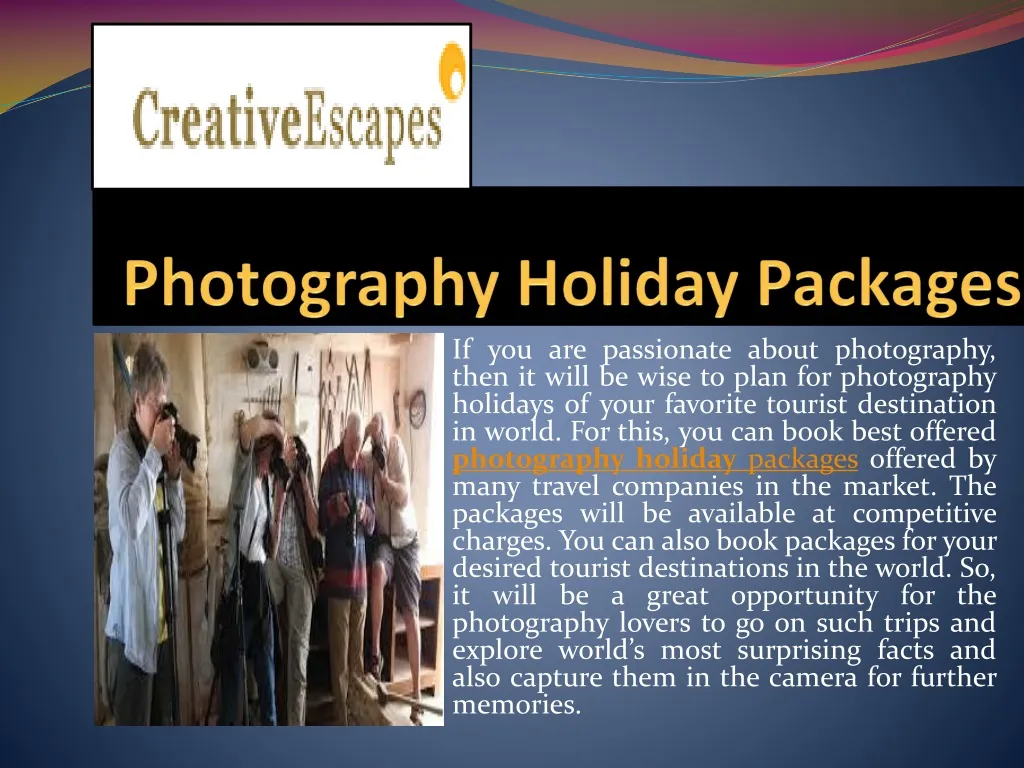 photography holiday packages