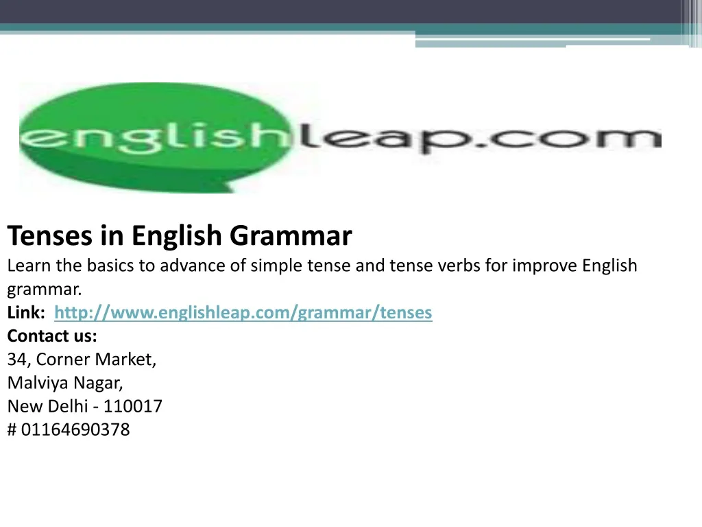 tenses in english grammar learn the basics