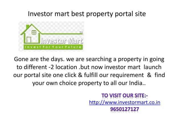 investormart porperty portal site