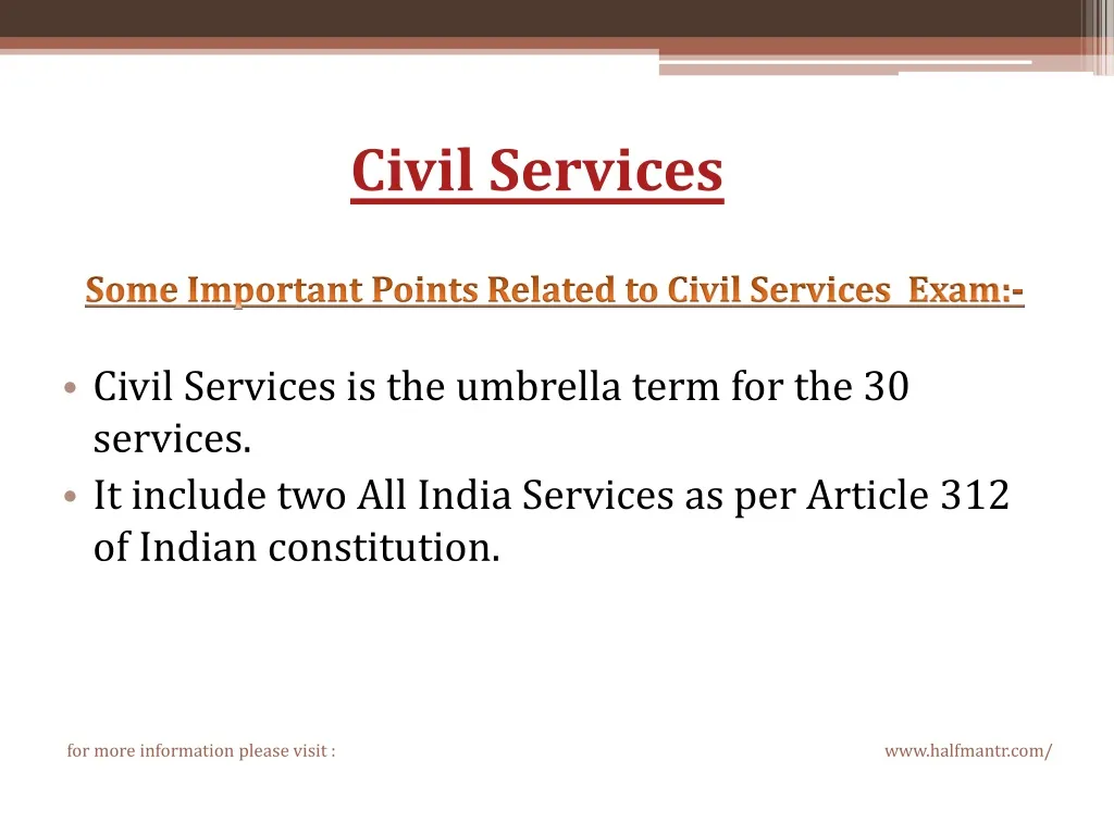 civil services