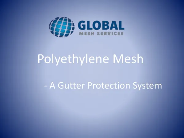 Polyethylene Mesh