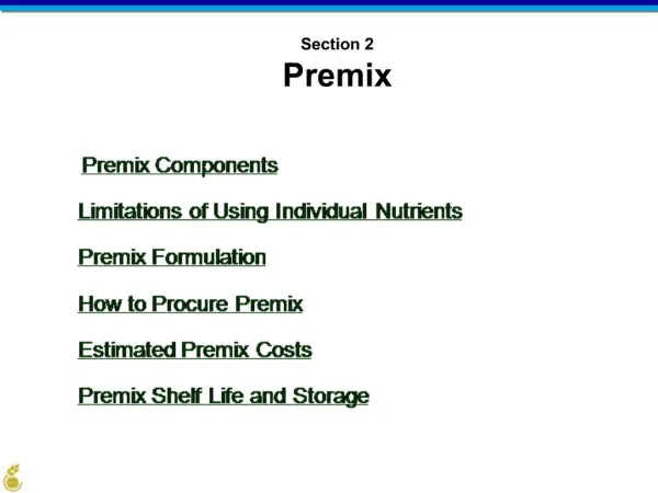 Section 2 Premix