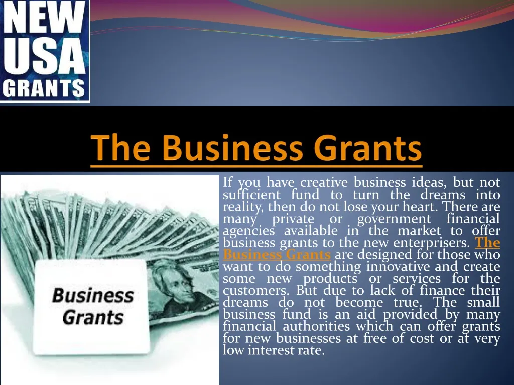 the business grants