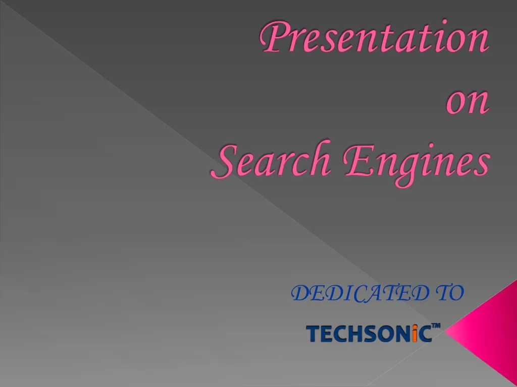 presentation on search engines