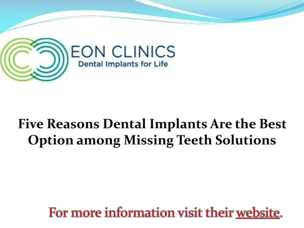 Five Reasons Dental Implants Are the Best Option