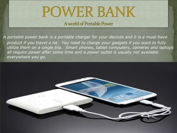 Power Bank:portable mobile charger