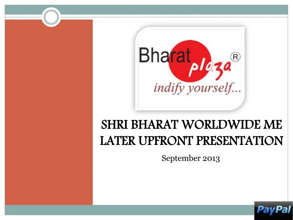shri bharat worldwide me later upfront presentation