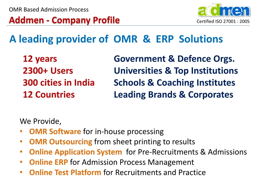 addmen company profile