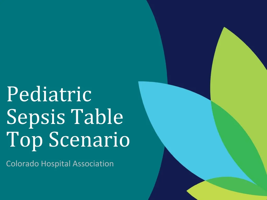 pediatric sepsis table top scenario