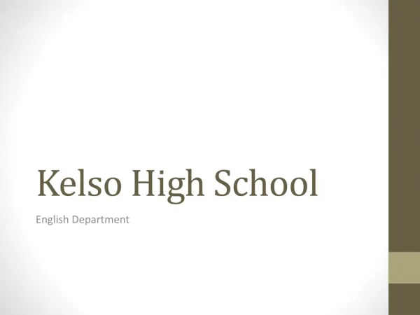 Kelso High School