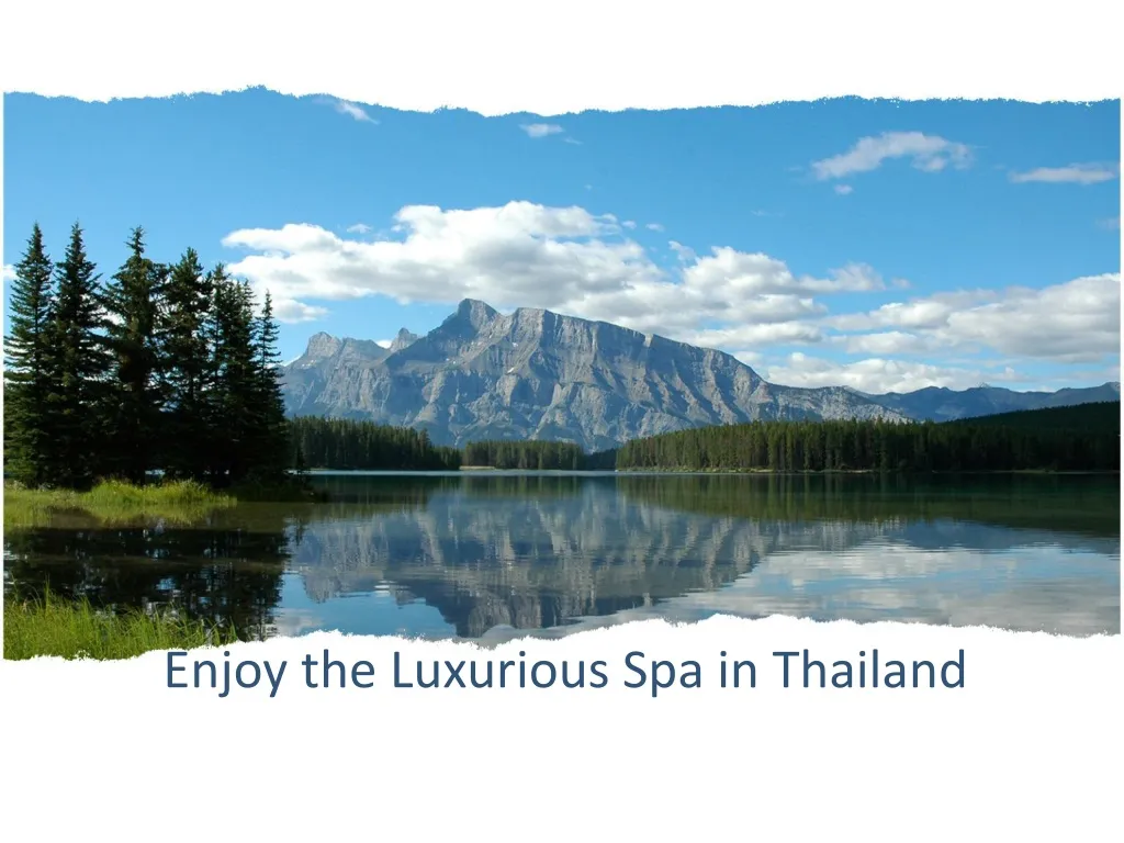 enjoy the luxurious spa in thailand
