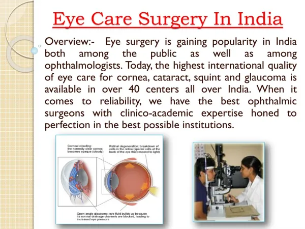 India Cost Eye Surgery