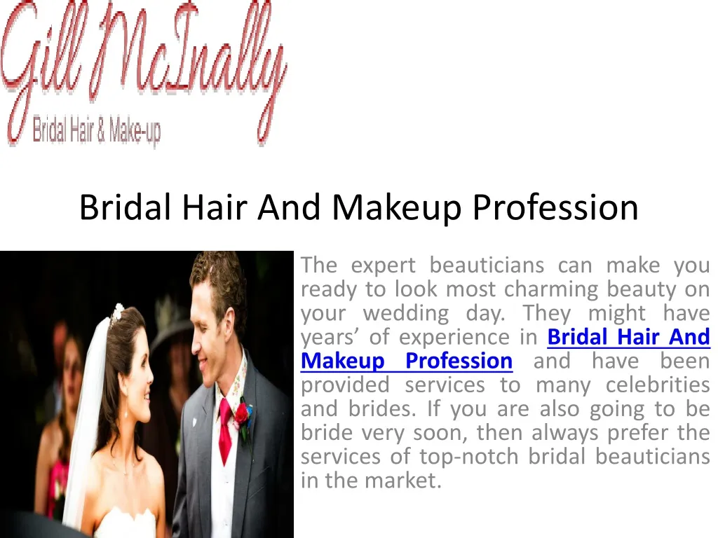 bridal hair and makeup profession