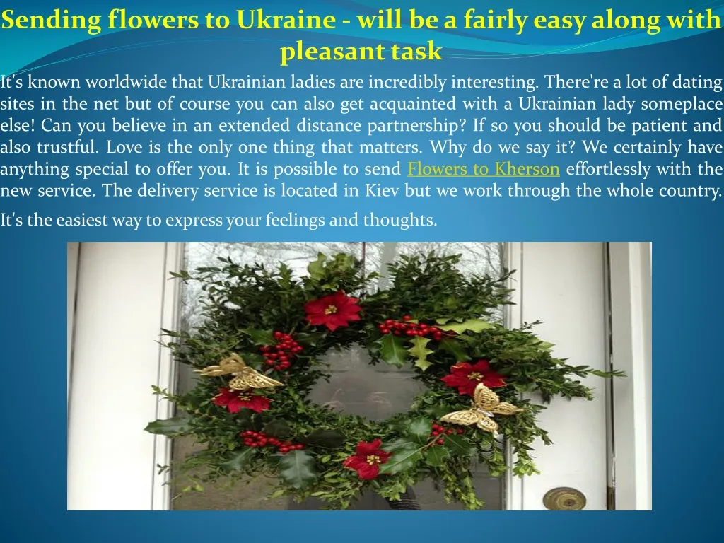 sending flowers to ukraine will be a fairly easy