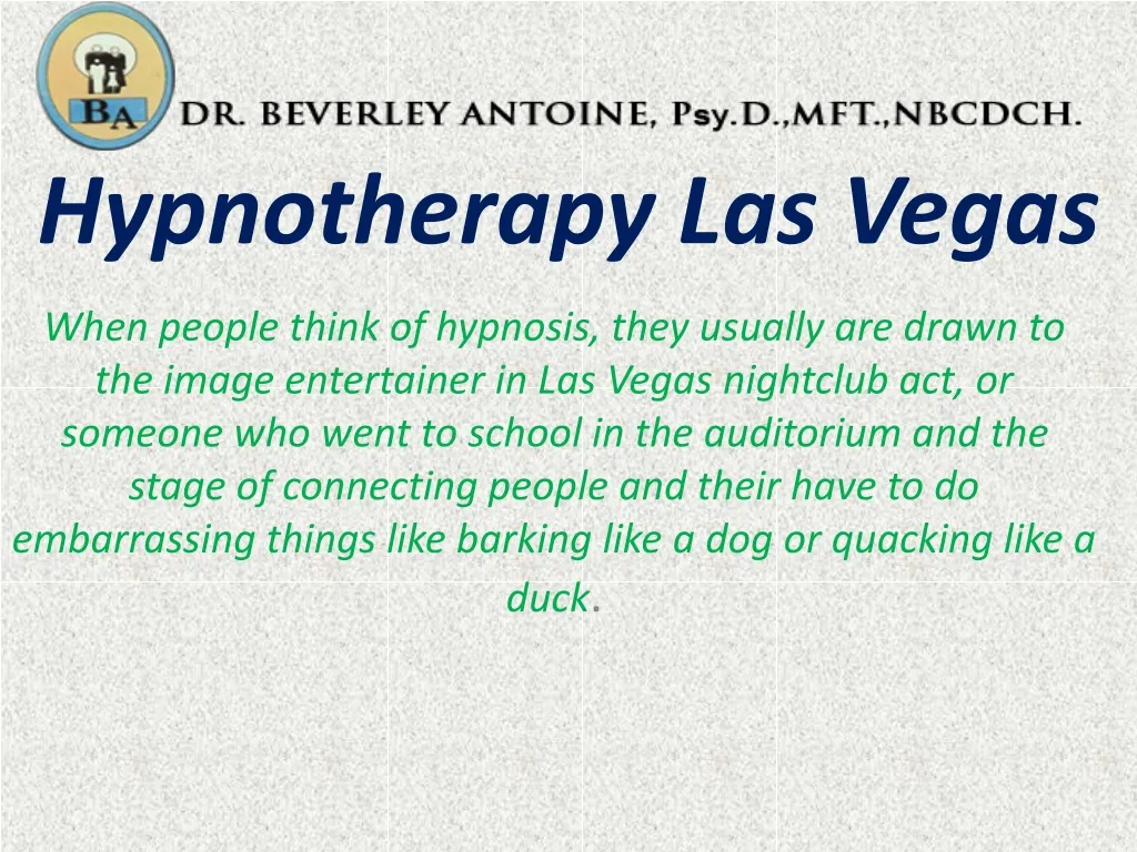 hypnotherapy las vegas
