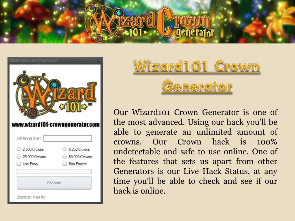 wizard101 crown generator