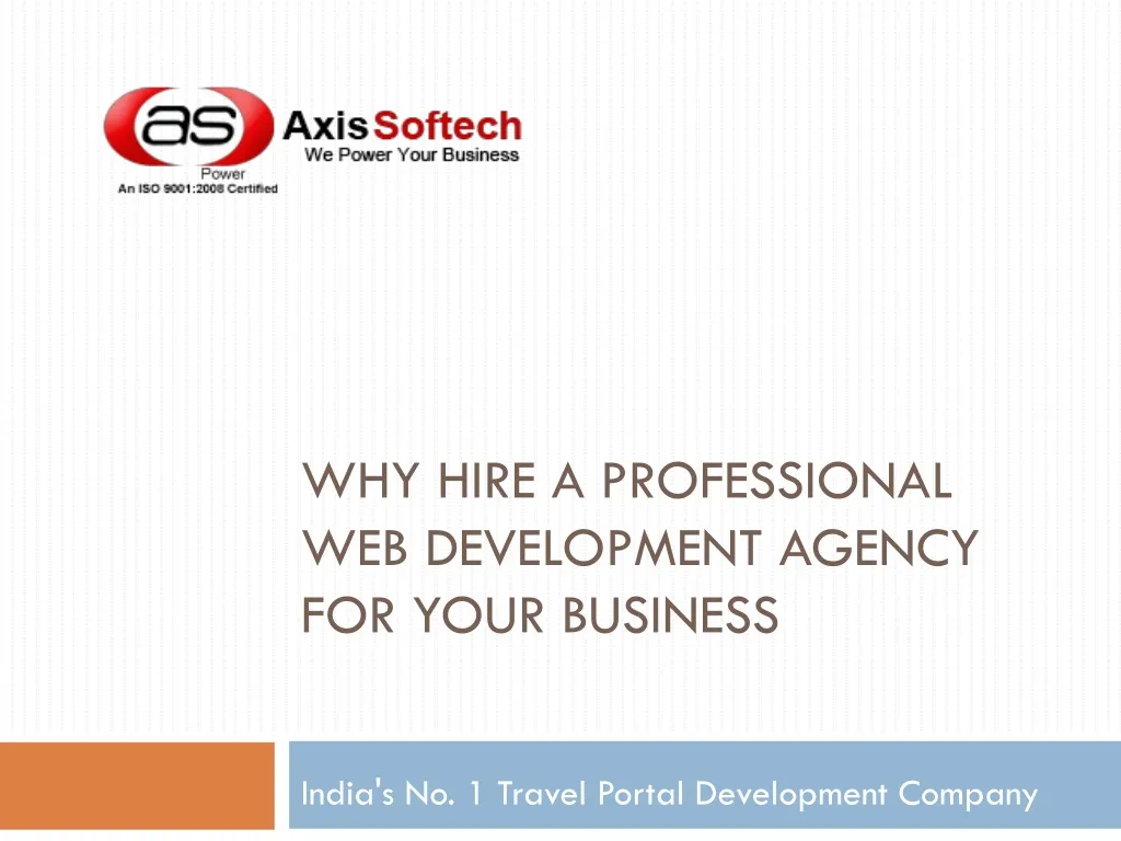 why hire a professional web development agency for your business