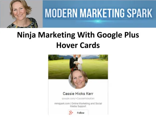 Ninja Marketing With Google Plus Hover Cards