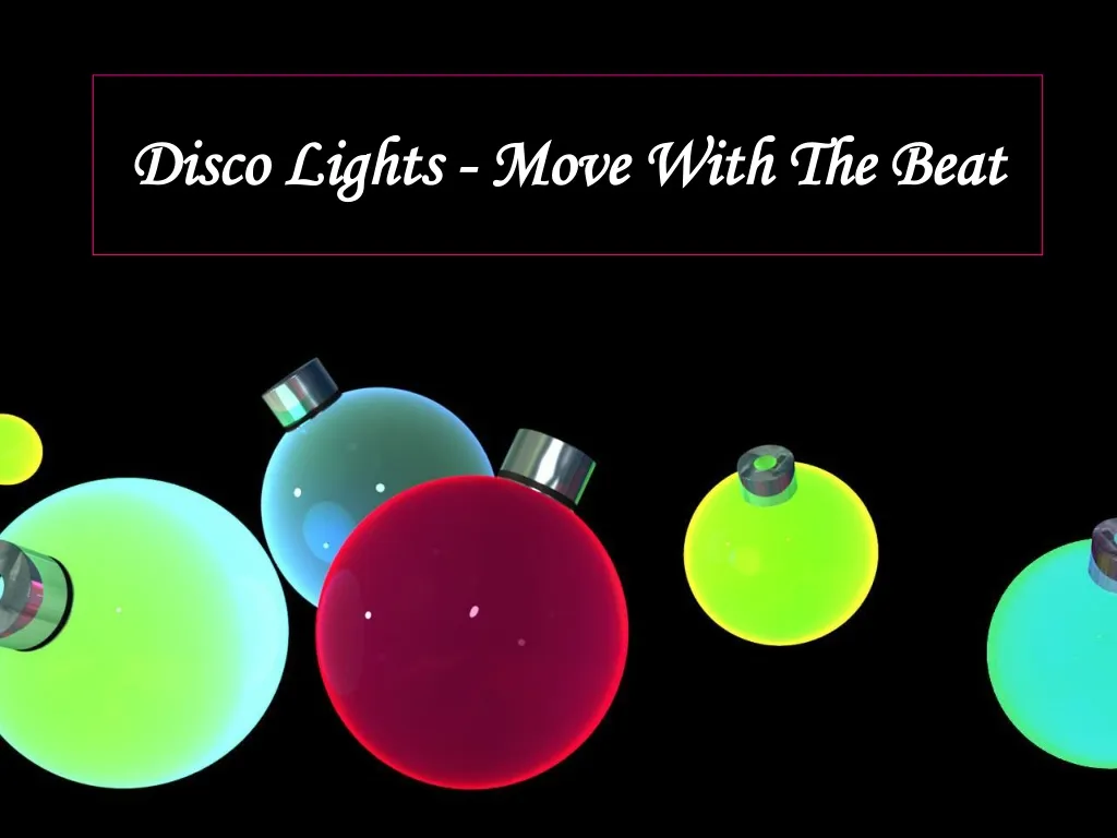 disco lights move with the beat