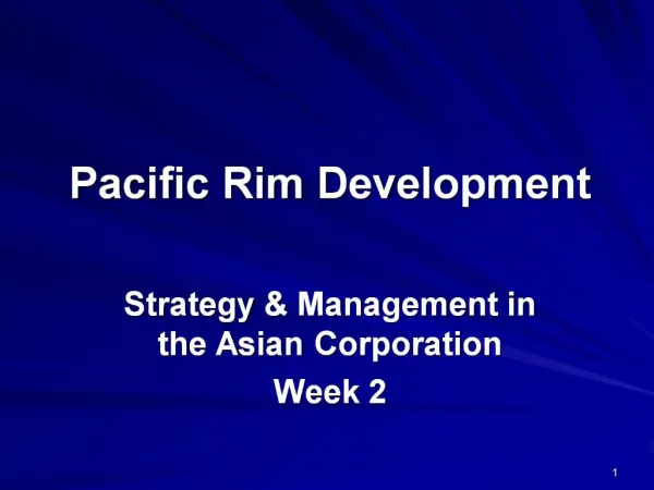 Pacific Rim Development