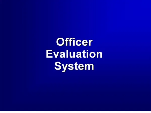 officer evaluation system