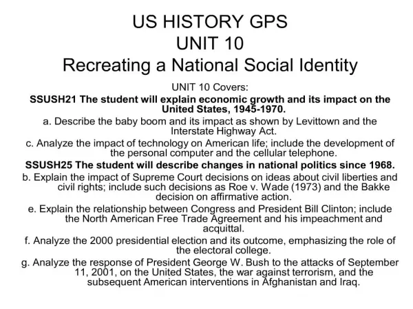 us history gps unit 10 recreating a national social identity