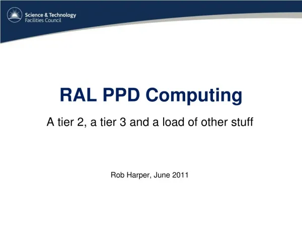 RAL PPD Computing