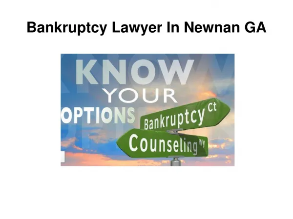 Bankruptcy Lawyer Newnan GA