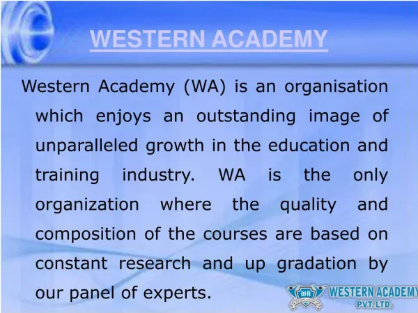 Introduction of Western Academy