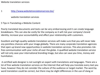 Website translation services - slide 1