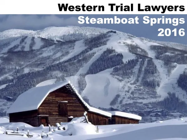 Western Trial Lawyers Steamboat Springs 2016