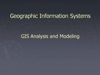 Geographic Information Systems - slide 1