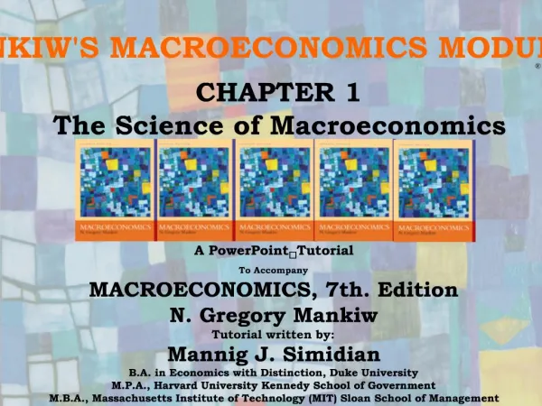 CHAPTER 1 The Science of Macroeconomics
