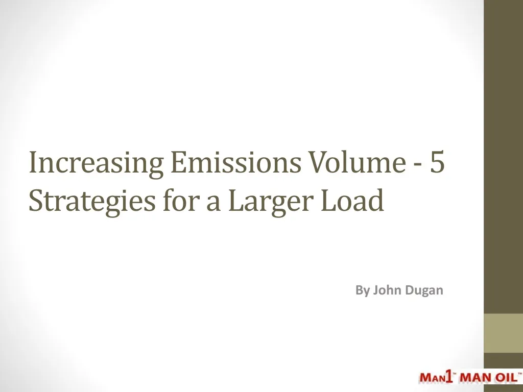 increasing emissions volume 5 strategies for a larger load