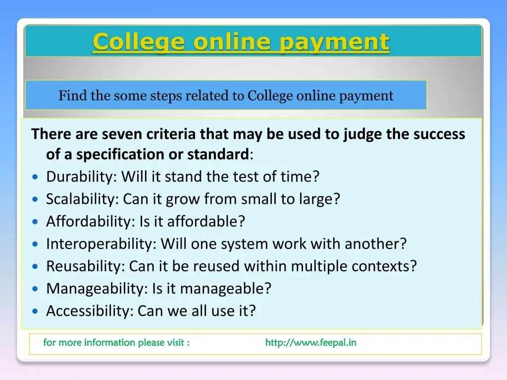 college online payment