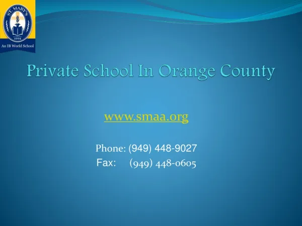 Best Orange County Private School