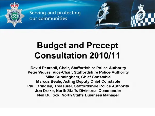 budget and precept consultation 2010