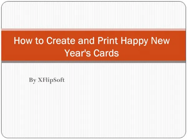 How to Create and Print Happy New Year's Cards