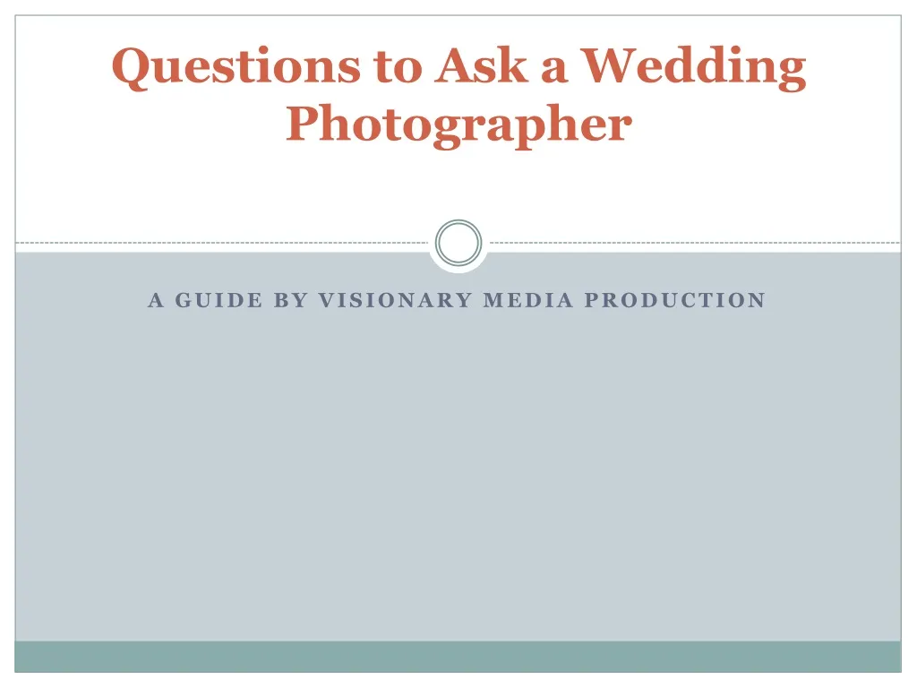 questions to ask a wedding photographer