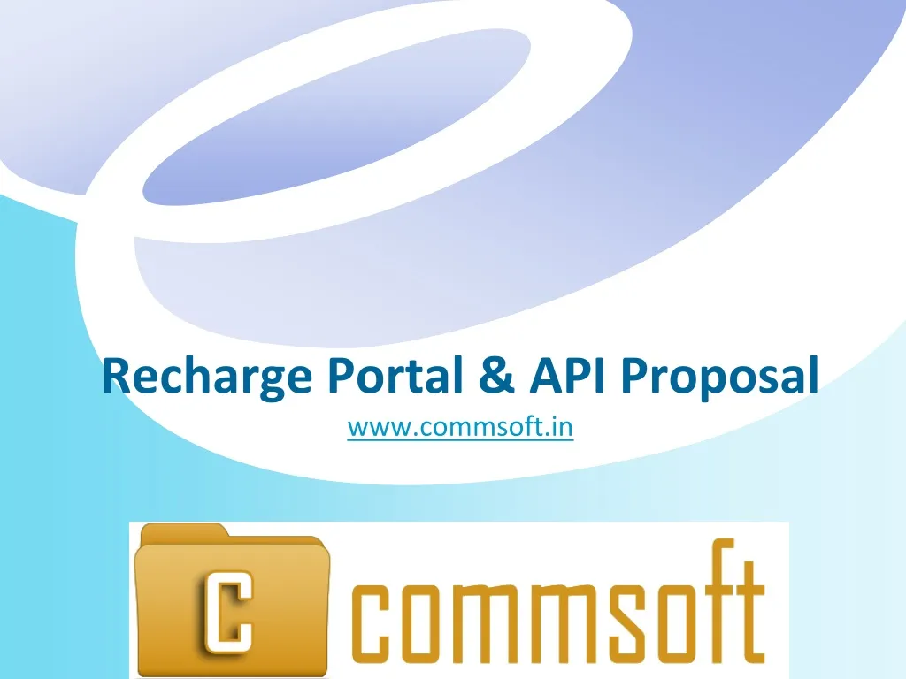 recharge portal api proposal www commsoft in
