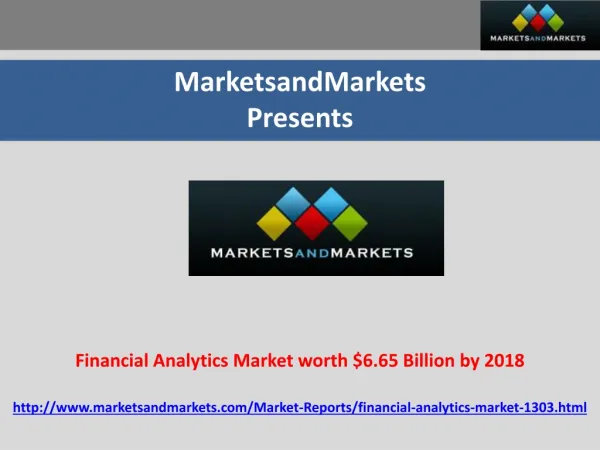 Financial Analytics Market worth $6.65 Billion by 2018